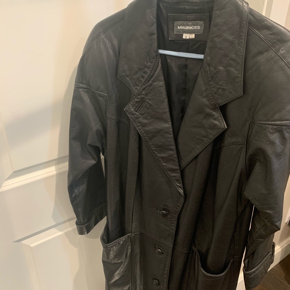 Black leather jacket